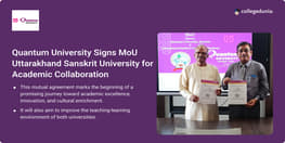 Quantum University Signs MoU with Uttarakhand Sanskrit University